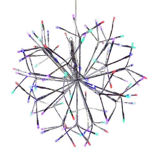 Hanging Decor Platinum LED Multi 16" Shimmer Sphere