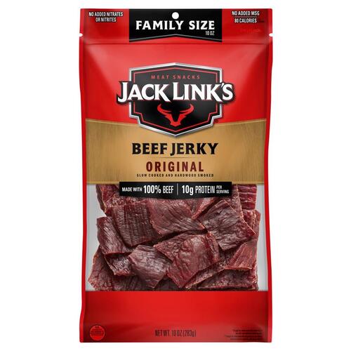 Jack Link's 10000018063-XCP8 Beef Jerky Jack Link's Original 10 oz Bagged - pack of 8