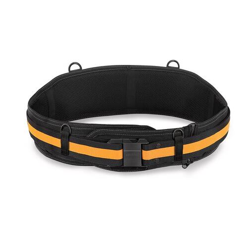 Padded Belt with Back Support Polyester Heavy Duty 4.25" L X 13.5" H Black/Orange O Black/Orange