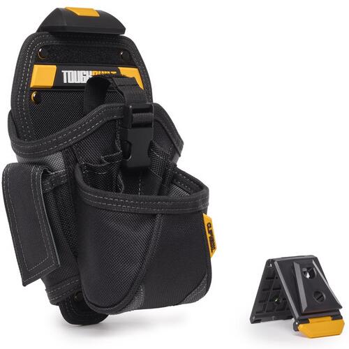 ToughBuilt TB-CT-20-LX-2BE Tool Pouch 8.5" W X 12" H Polyester Drill Holster 15 pocket Black/Gray Black/Gray