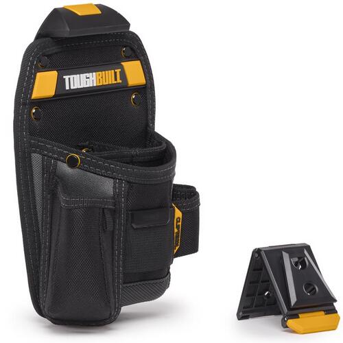 ToughBuilt TB-CT-26-2BES Tool Bag 6.75" W X 10.24" H Polyester Universal Pouch/Utility Knife Pocket 8 pocket Black/Gray