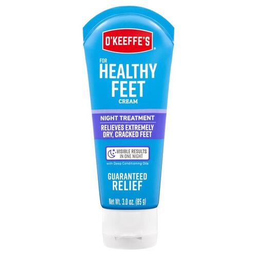 Night Treatment Foot Cream O'Keeffe's For Healthy Feet White 3 oz White - pack of 5