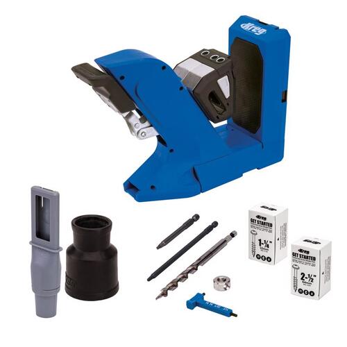 Pocket Hole Jig, 1/2 to 1-1/2 in Clamping Blue