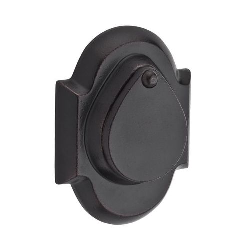 Baldwin Reserve DCRAD481S Double Cylinder Rustic Arch Deadbolt with 6AL Latch, Dual Strike, and SmartKey Dark Bronze Finish