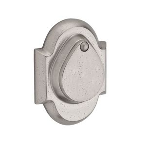 Single Cylinder Rustic Arch Deadbolt with 6AL Latch, Dual Strike, and SmartKey White Bronze Finish