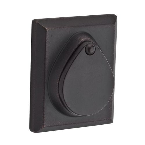 Baldwin Reserve DCRSD481S Double Cylinder Rustic Square Deadbolt with 6AL Latch, Dual Strike, and SmartKey Dark Bronze Finish