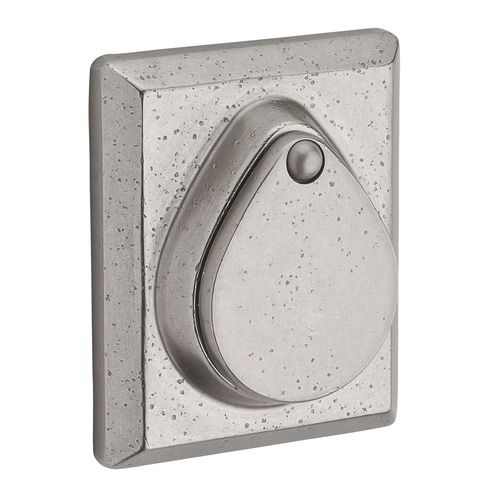 Baldwin Reserve DCRSD492 Double Cylinder Rustic Square Deadbolt with 6AL Latch and Dual Strike White Bronze Finish