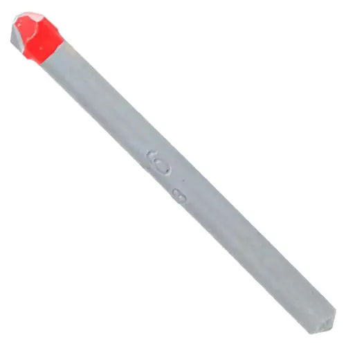 Drill Bit, 3/16 in Dia, 2 in OAL, Percussion, 10 mm Dia Shank, 3-Flat Straight Shank
