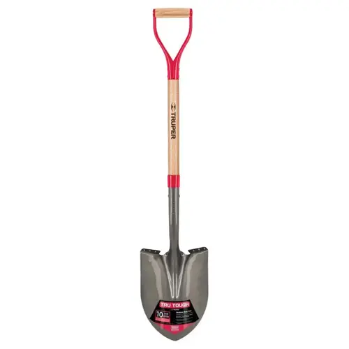 Shovel Tru-Tough 41" Steel Round Digging Wood Handle Red Multi-Colored