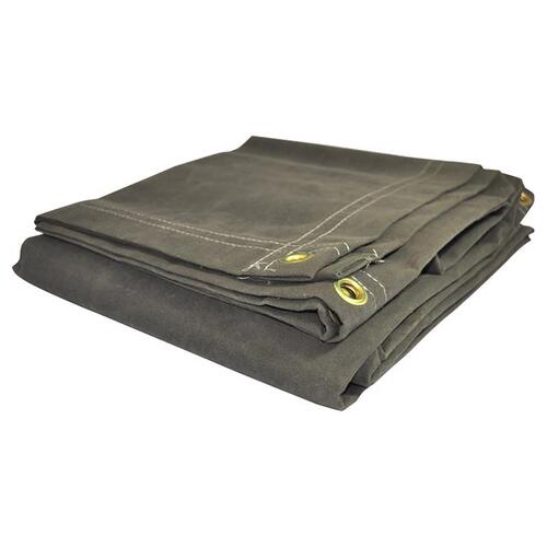 Foremost Tarp Co. 61620 Tarp . Dry Top 16 ft. W X 20 ft. L Heavy Duty Canvas Olive Olive
