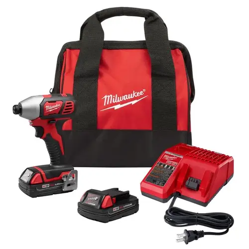 Impact Driver M18 18 V 1/4" Cordless Brushed Kit (Battery & Charger)