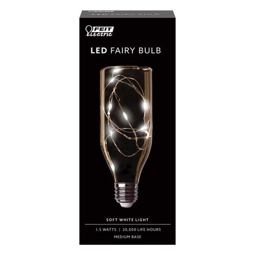 LED Bulb Fairy Bottle E26 (Medium) Soft White Clear