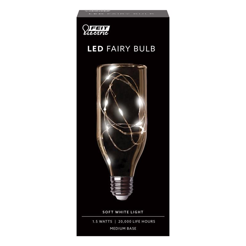 Feit Electric FY/BOT/SW/LED LED Bulb Fairy Bottle E26 (Medium) Soft White Clear