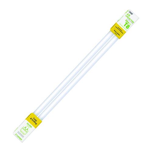 Fluorescent Bulb 32 W T8 1" D X 48" L Warm White Linear 3000 K Clear Pair