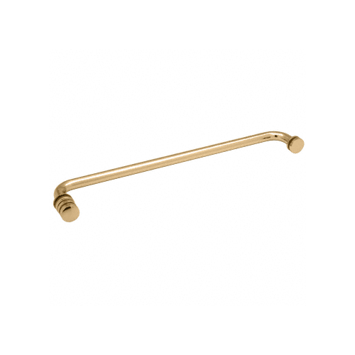 Polished Brass 18" Towel Bar with Contemporary Knob