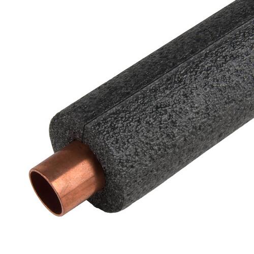 Semi-Slit Pipe Wrap, 6 ft L, 1-1/8 in W, 1/2 in Thick, Polyethylene, Black - pack of 30