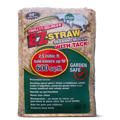 Seeding Mulch EZ-Straw Natural Straw 2.5 ft Natural