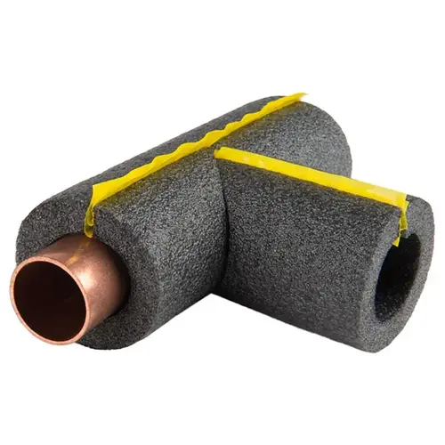 Tee Pipe Insulation Tundra Self Sealing 1/2" S X 1/2" L Polyethylene Foam Black - pack of 16