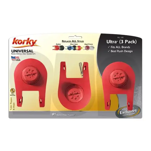 Toilet Flapper, Rubber Red