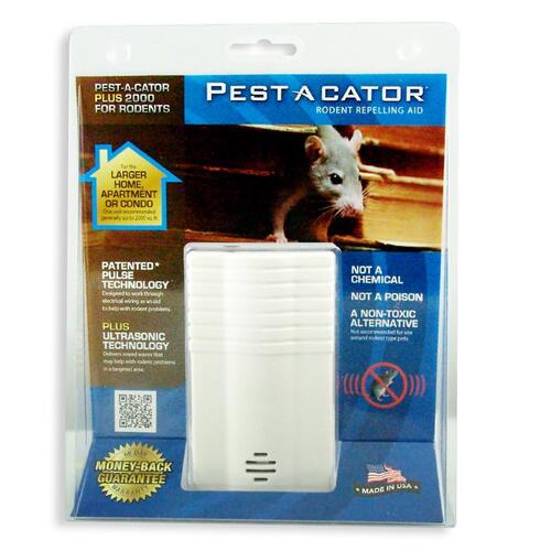 Pest-A-Cator 12100 Electronic Pest Repeller Plus 2000 Plug-In For Rodents