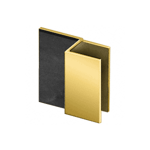 CRL DSSQ1BR Polished Brass Square Style Frameless Shower Door Stop