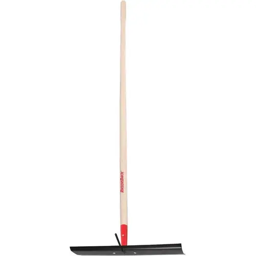 Concrete Rake with Rebar Hook, 60-1/2 in OAL, Hardwood Handle, Straight Handle, 60 in L Handle Brown