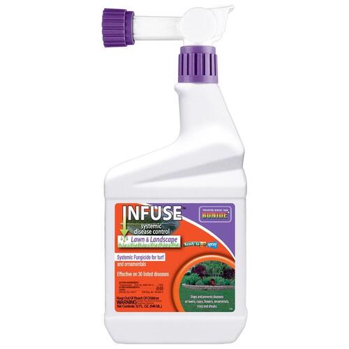 Infuse B70 RTS Lawn and Landscape Fungicide, Liquid, Latex, Yellow, 1 qt Container