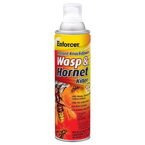Wasp and Hornet Killer, Gas, Spray Application, 16 oz Aerosol Can