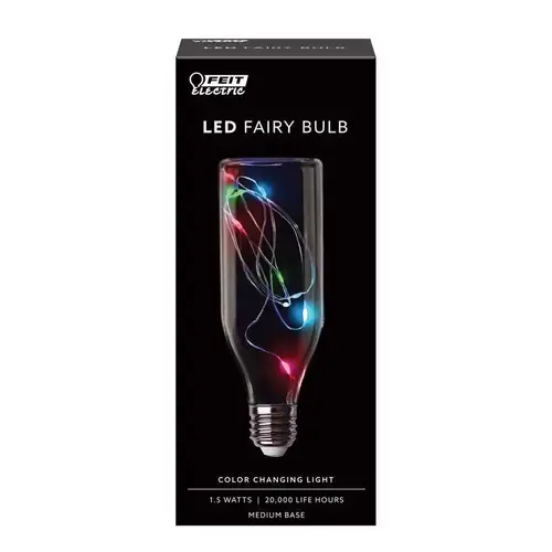 LED Bulb Bottle E26 (Medium) Multi-Colored 11 Watt Equivalence Clear