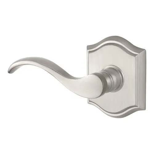 Half Dummy Left Hand Curved Lever and Traditional Arch Rose Satin Nickel Finish