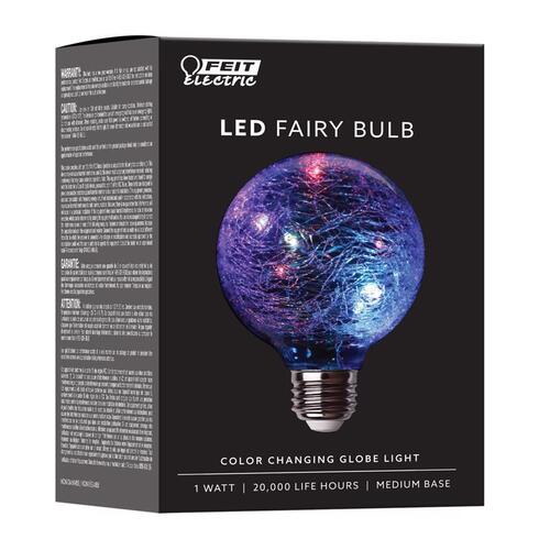 LED Bulb Fairy G25 E26 (Medium) Multi-Colored Clear - pack of 3