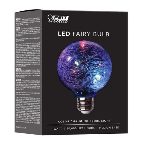 LED Bulb Fairy G25 E26 (Medium) Multi-Colored Clear