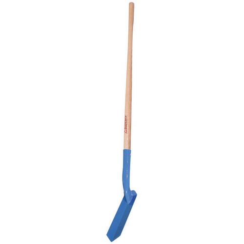 Trenching Shovel, 3 in W Blade, Steel Blade, Hardwood Handle, Extra Long Handle, 48 in L Handle