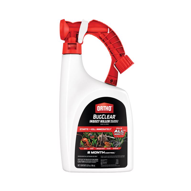 Ortho 0448605 448605 Insect Killer, Liquid, Spray Application, 32 oz Bottle Clear/White