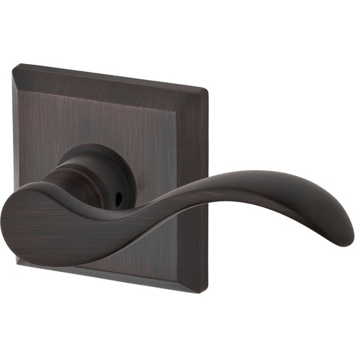 Baldwin Reserve PSCURTSR112 Passage Curved Lever and Traditional Square Rose with 6AL Latch and Dual Strike Venetian Bronze Finish