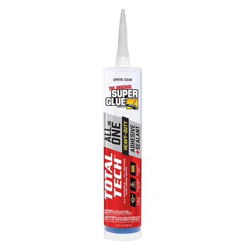 The Original Super Glue 11711002 Construction Adhesive Sealant Total Tech 9.8 oz Clear