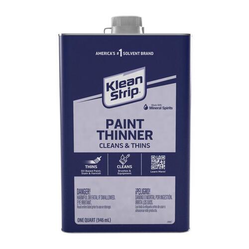 Paint Thinner, Liquid, Aromatic Hydrocarbon, Water White, 1 qt, Can