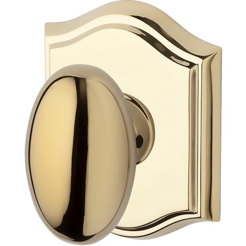 Full Dummy Ellipse Knob and Traditional Arch Rose Lifetime Brass Finish