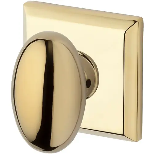 Half Dummy Ellipse Knob and Traditional Square Rose Lifetime Brass Finish