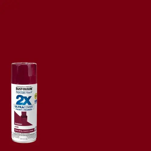 PAINTER'S Touch Gloss Spray Paint, Gloss, Cranberry, 12 oz, Aerosol Can