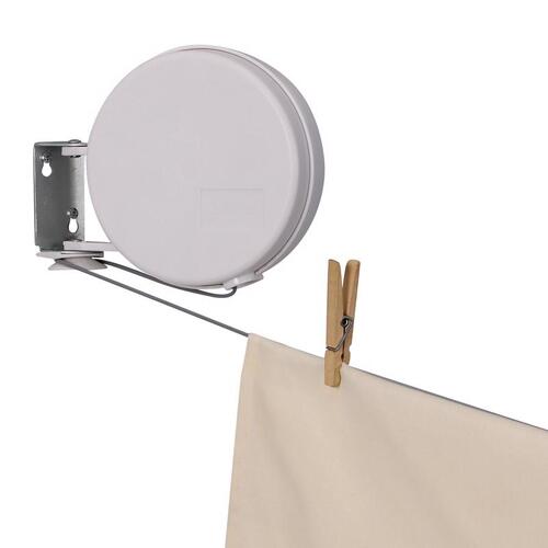 Household Essentials R400 Retractable Clothesline Sunline 6.5" Plastic White