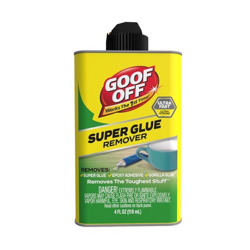 Super Glue Remover, Liquid, Ketone, Clear, 4 oz