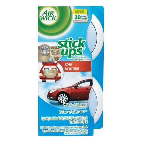 Air Freshener Stick, 1.05 oz, Crisp Breeze Blue - pack of 2