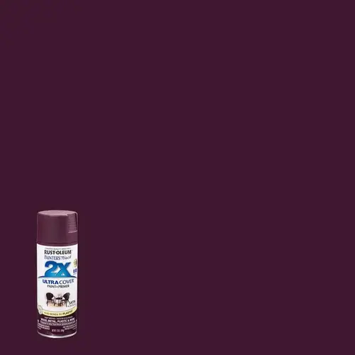 PAINTER'S Touch Satin Spray Paint, Satin, Aubergine, 12 oz, Aerosol Can