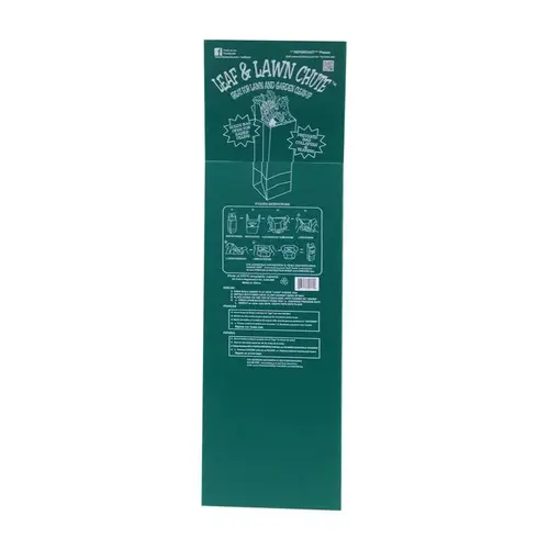 Leaf/Lawn Plastic Chute, Fits 30 Gallon Paper Bags Green