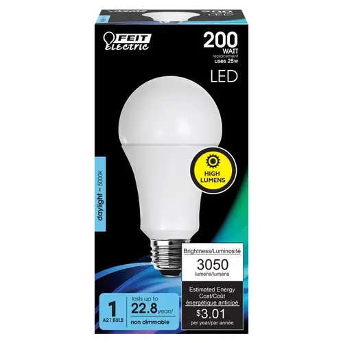 LED Bulb A21 E26 (Medium) Daylight 200 Watt Equivalence Frosted