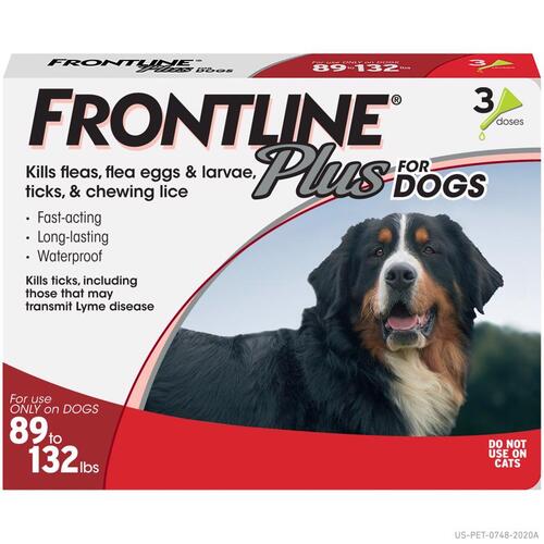 Frontline FL132 Flea and Tick Drops Plus Liquid Dog 9.8% Fibronil, 8.8% (S)-methoprene 0.14 oz