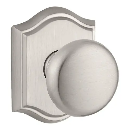 Half Dummy Round Knob and Traditional Arch Rose Satin Nickel Finish