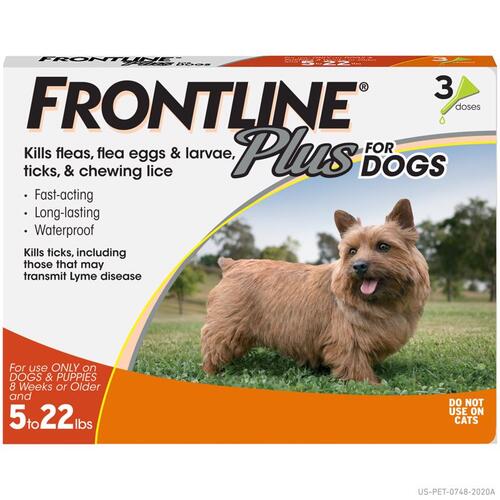 Frontline FL22 Flea and Tick Drops Plus Liquid Dog 9.8% Fibronil, 8.8% (S)-methoprene 0.02 oz