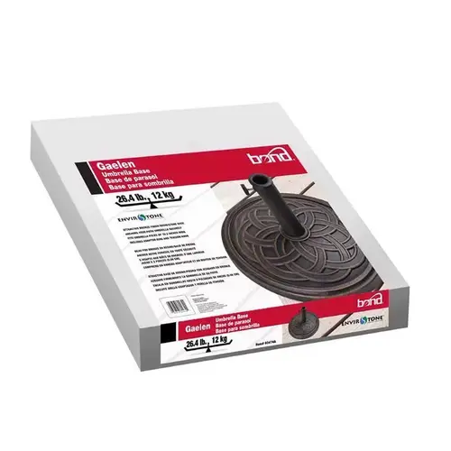 BOND MANUFACTURING 60474A Umbrella Base Bronze Ribbon Envirostone Bronze